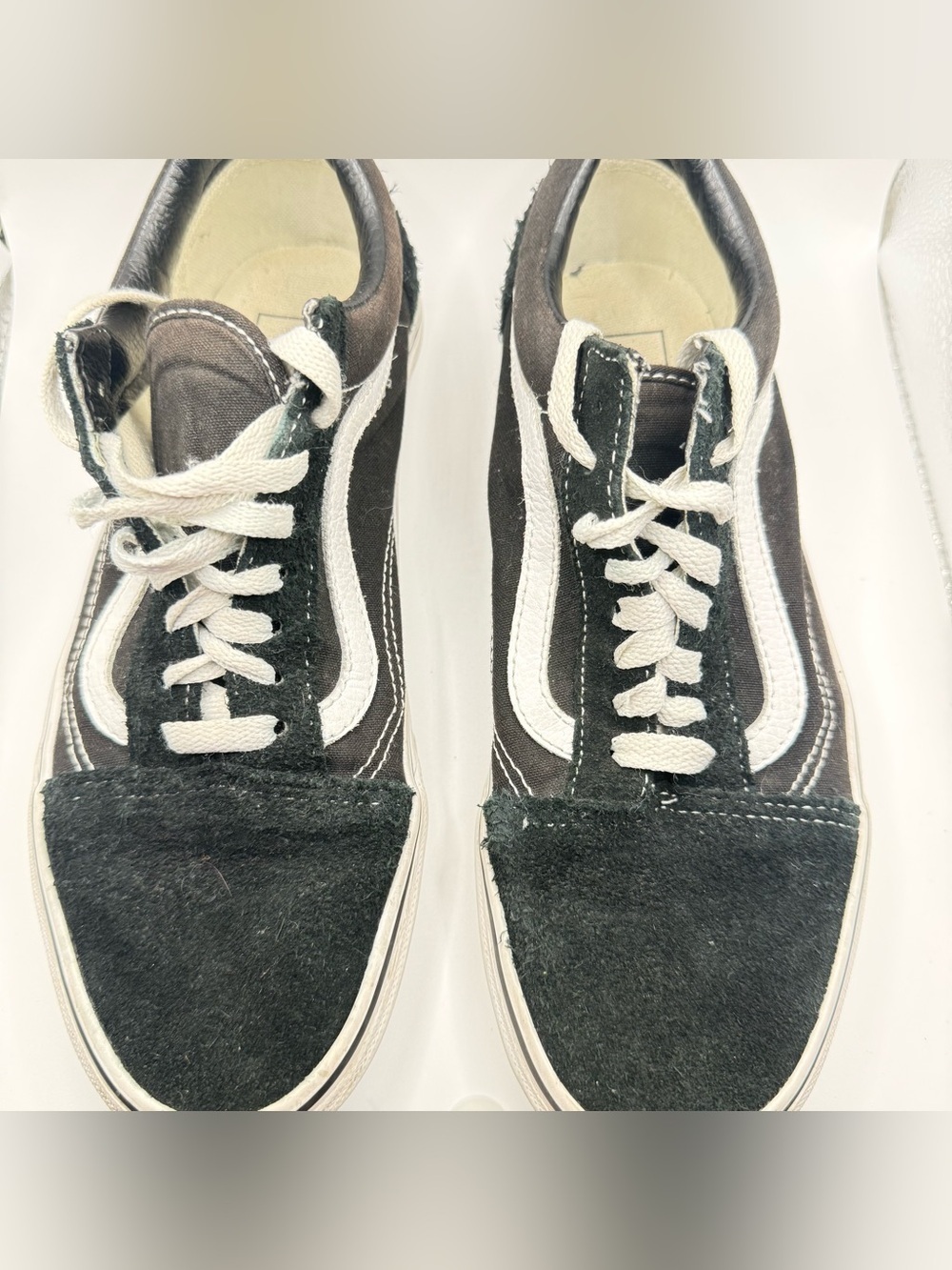 Vans Black and White Old Skool Low Top Sneakers - Picture 2 of 6